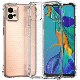 TPU чехол GETMAN Ease logo усиленные углы Full Camera для Motorola Moto G32 Бесцветный (прозрачный)