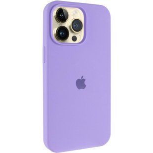 Чехол Silicone Case (AA) Logo with MagSafe для Apple iPhone 15 Pro Max (6.7") Сиреневый / Dasheen