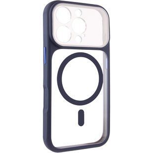 Чохол TPU+PC GETMAN Moon Clear with MagSafe для Apple iPhone 16 Pro (6.3") Blue