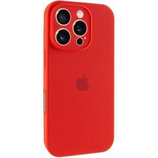 Чехол Silicone Case Full Camera Protective (AA) для Apple iPhone 16 Pro (6.3") Красный / Red