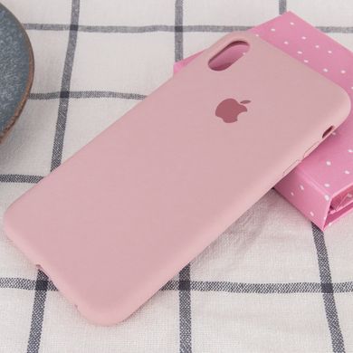 Чохол Silicone Case Full Protective (AA) для Apple iPhone X (5.8") / XS (5.8") Рожевий / Pink Sand