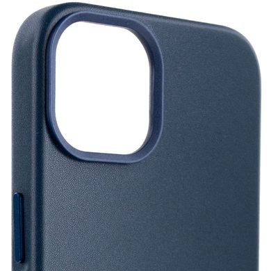 Шкіряний чохол Leather Case (AA) with MagSafe для Apple iPhone 14 Plus (6.7") Indigo Blue
