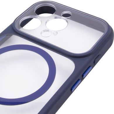 Чохол TPU+PC GETMAN Moon Clear with MagSafe для Apple iPhone 16 Pro (6.3") Blue