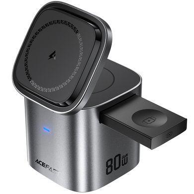 БЗУ Acefast Z9 6in1 35W GaN + СЗУ 45W Metal grey