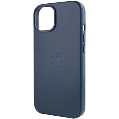 Шкіряний чохол Leather Case (AA) with MagSafe для Apple iPhone 14 Plus (6.7") Indigo Blue