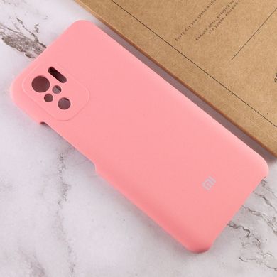 Чехол Silicone Cover Full Camera (AAA) для Xiaomi Redmi Note 10 / Note 10s Розовый / Pink
