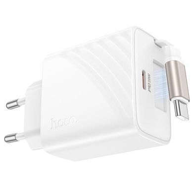 МЗП Hoco N57 Full PD20W with retractable cable Type-C (2USB-C) White