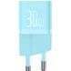 СЗУ Baseus GaN5 Fast Charger mini PD30W (1USB-C) + кабель Type-C to Type-C (P10110902) Galaxy Blue фото 3