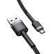 Дата кабель Baseus Cafule USB to MicroUSB Cable 1.5A (2m) (CAMKLF-C) Серый / Черный фото 3