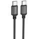 Дата кабель Borofone BX87 Type-C to Type-C 60W (1m) Black фото 1