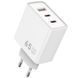 СЗУ WIWU G005 Essen PD65W+QC3.0 GaN (1USB-A/2C) White фото 1