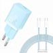 СЗУ Baseus GaN5 Fast Charger mini PD30W (1USB-C) + кабель Type-C to Type-C (P10110902) Galaxy Blue