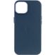 Шкіряний чохол Leather Case (AA) with MagSafe для Apple iPhone 14 Plus (6.7") Indigo Blue фото 1