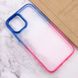 Чехол TPU+PC Fresh sip series для Apple iPhone 14 Plus (6.7") Розовый / Синий фото 3