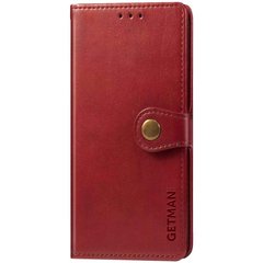 Кожаный чехол книжка GETMAN Gallant (PU) для Xiaomi Poco X5 Pro 5G / Redmi Note 12 Pro 5G Красный
