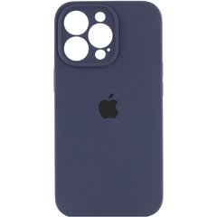 Чохол Silicone Case Full Camera Protective (AA) для Apple iPhone 13 Pro (6.1") Темно-синій / Midnight blue