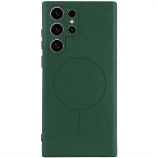 Чехол Silicone Cover Lakshmi Full Camera (AA) with Magnetic Fit для Samsung Galaxy S26 Ultra Зеленый / Dark green