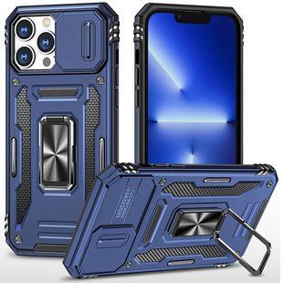 Ударопрочный чехол Camshield Army Ring для Apple iPhone 14 Pro Max (6.7") Синий / Navy