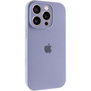 Чехол Silicone Case Full Camera Protective (AA) для Apple iPhone 13 Pro Max (6.7") Серый / Lavender Gray