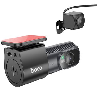 Видеорегистратор Hoco DV8 2K display hidden driving recorder (with rear camera) Black