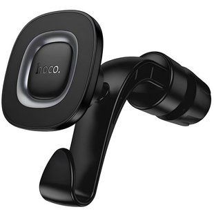 Автодержатель Hoco H99 Crown magnetic на подготовник Black metal gray