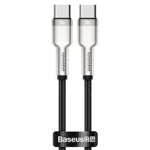Дата кабель Baseus Cafule Metal Type-C to Type-C 100W (2m) (CATJK-D) Черный