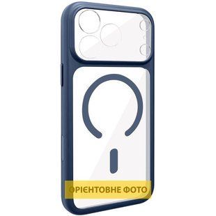 Чохол TPU GETMAN Moon Clear with MagSafe для Apple iPhone 13 / 14 (6.1") Blue