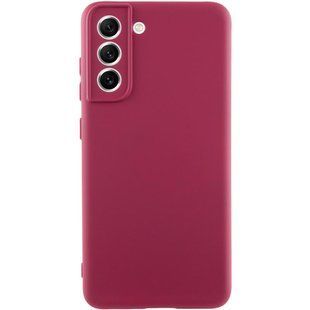 Чехол TPU GETMAN Liquid Silk Full Camera для Samsung Galaxy S21 Бордовый / Marsala