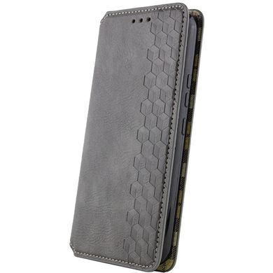 Шкіряний чохол книжка GETMAN Cubic (PU) для Samsung Galaxy S24+ Сірий