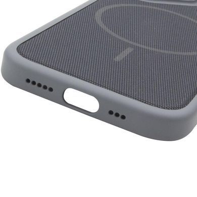 Чехол PC Textile Hybrid with Magnetic Fit для Apple iPhone 17 (6.3") Grey / Black