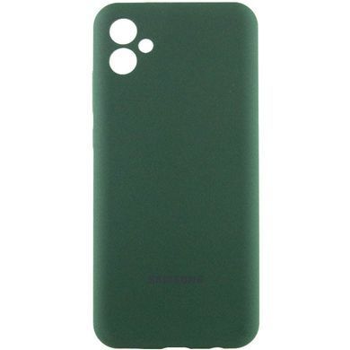 Чехол Silicone Cover Lakshmi Full Camera (AA) with logo для Samsung Galaxy A06 Зеленый / Dark green