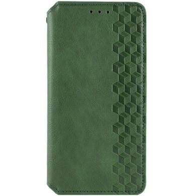 Кожаный чехол книжка GETMAN Cubic (PU) для Samsung Galaxy A04s Зеленый