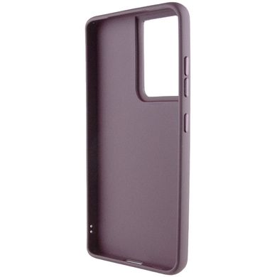 TPU чехол Bonbon Metal Style with MagSafe для Samsung Galaxy S21 Ultra Бордовый / Plum