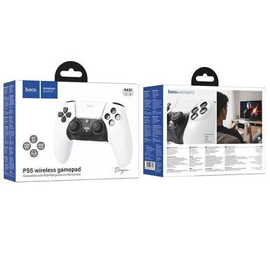 Игровой джойстик геймпад Hoco GA32 Dragon for PS5 White
