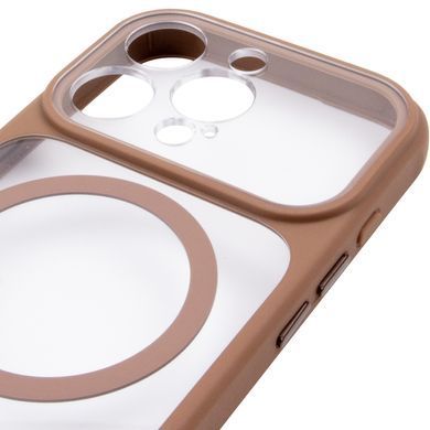 Чохол TPU+PC GETMAN Moon Clear with MagSafe для Apple iPhone 16 Pro (6.3") Brown