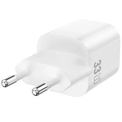 СЗУ WIWU G018 Cube PD33W+QC3.0 GaN (1USB-A/1C) + кабель Type-C to Type-C White