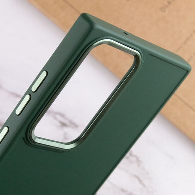 TPU чехол Bonbon Metal Style для Samsung Galaxy S24 Ultra Зеленый / Army green