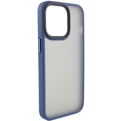 TPU+PC чехол Metal Buttons для Apple iPhone 15 Plus (6.7") Синий / Navy Blue