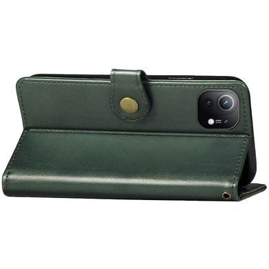 Кожаный чехол книжка GETMAN Gallant (PU) для Xiaomi Mi 11 Зеленый