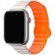 Ремешок BlueO Magnetic Silicone для Apple Watch 42(ser.1-3)/44/45/46/49mm White / Orange фото 1