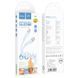 Дата кабель Hoco X97 Crystal color Type-C to Type-C 60W (1m) Light blue фото 3