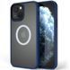 TPU+PC чехол Metal Buttons with Magnetic Fit для Apple iPhone 13 / 14 (6.1") Синий / Navy Blue фото 1