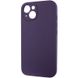 Чехол Silicone Case Full Camera Protective (AA) NO LOGO для Apple iPhone 15 (6.1") Фиолетовый / Elderberry фото 3