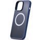 TPU+PC чехол Metal Buttons with Magnetic Fit для Apple iPhone 13 / 14 (6.1") Синий / Navy Blue фото 4