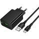 Уценка СЗУ Hoco CS92A Leader 18W+QC3.0 (1USB-A) + кабель USB to Type-C Поврежденная упаковка / Black фото 2