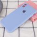Чехол Silicone Case Full Protective (AA) для Apple iPhone X (5.8") / XS (5.8") Голубой / Lilac Blue фото 5