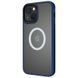 TPU+PC чехол Metal Buttons with Magnetic Fit для Apple iPhone 13 / 14 (6.1") Синий / Navy Blue фото 2