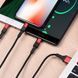 Дата кабель Hoco X26 Xpress 3in1 USB to Lightning/Type-C/MicroUSB 2A (1.2m) Черный / Красный фото 3