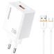 МЗП Amaya E79D 2.4A (1USB-A) + кабель USB to Type-C White фото 1