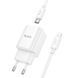 Уценка СЗУ Hoco C149A Charm PD30W+QC3.0 (1USB-A/1C) + кабель Type-C to Lightning Поврежденная упаковка / White фото 3
